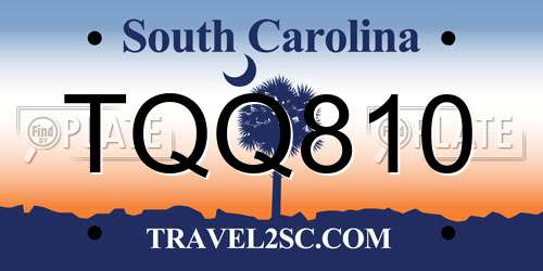 TQQ810 South Carolina License Plate