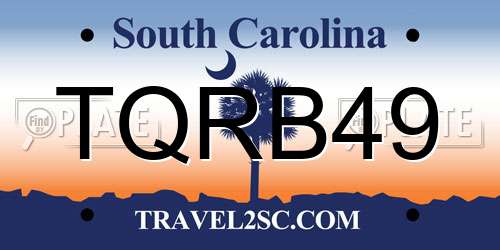 TQRB49 South Carolina License Plate