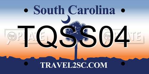 TQSS04 South Carolina License Plate
