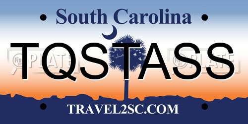 TQSTASS South Carolina License Plate