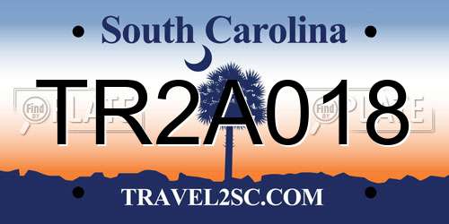 TR2A018 South Carolina License Plate
