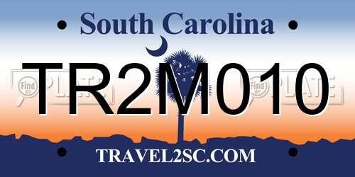 TR2M010 South Carolina License Plate