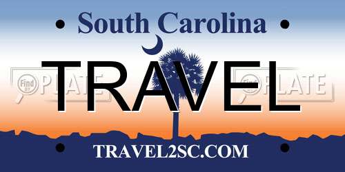 TRAVEL South Carolina License Plate