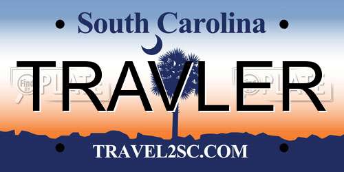 TRAVLER South Carolina License Plate