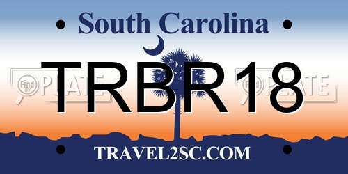 TRBR18 South Carolina License Plate