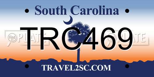 TRC469 South Carolina License Plate