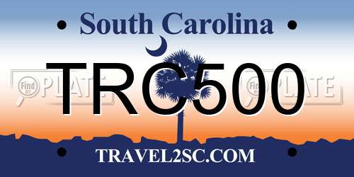 TRC500 South Carolina License Plate