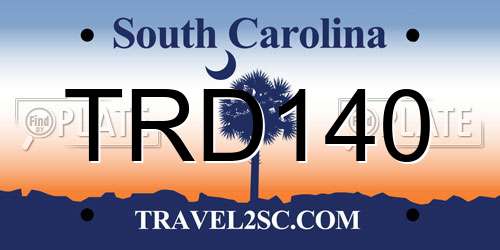 TRD140 South Carolina License Plate