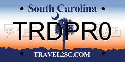TRDPR0 South Carolina License Plate