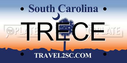 TRECE South Carolina License Plate