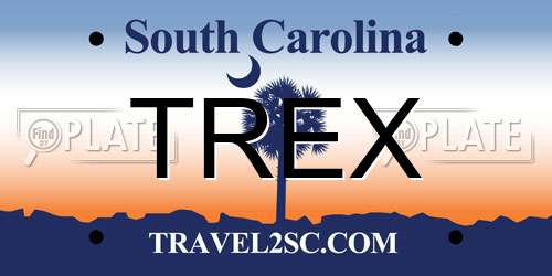 TREX South Carolina License Plate