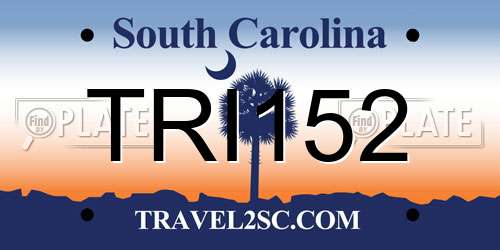 TRI152 South Carolina License Plate