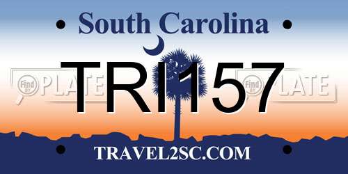 TRI157 South Carolina License Plate