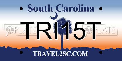 TRI15T South Carolina License Plate