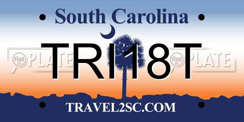 TRI18T South Carolina License Plate