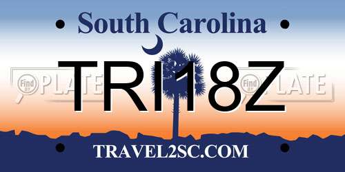 TRI18Z South Carolina License Plate