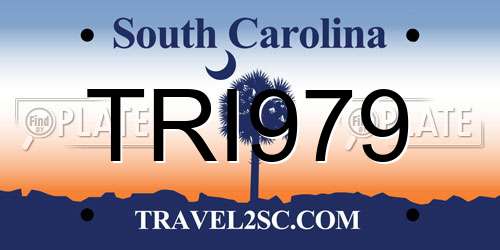 TRI979 South Carolina License Plate