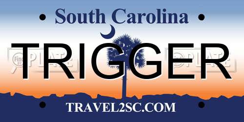 TRIGGER South Carolina License Plate