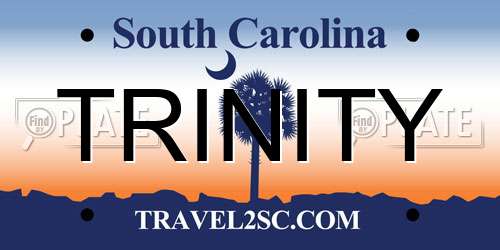TRINITY South Carolina License Plate