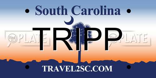 TRIPP South Carolina License Plate