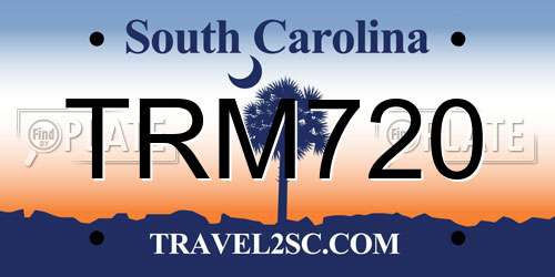 TRM720 South Carolina License Plate