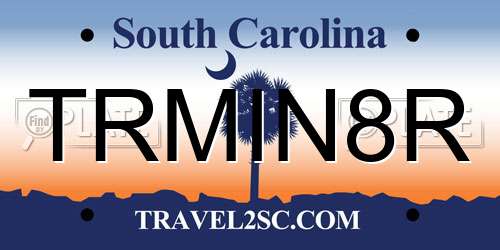 TRMIN8R South Carolina License Plate