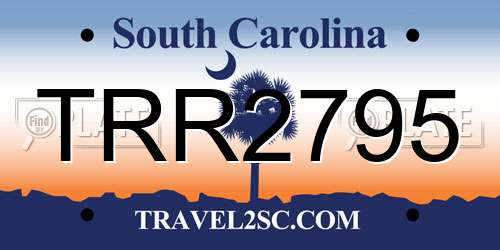 TRR2795 South Carolina License Plate