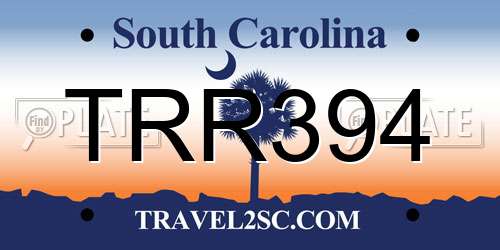 TRR394 South Carolina License Plate