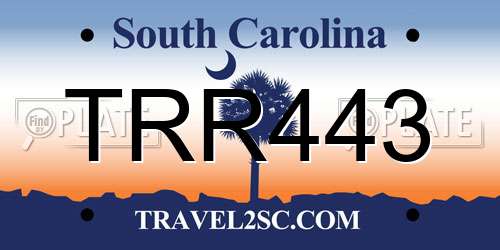TRR443 South Carolina License Plate