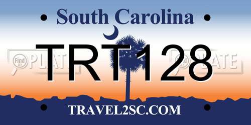 TRT128 South Carolina License Plate