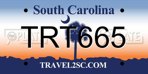 TRT665 South Carolina License Plate