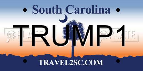 TRUMP1 South Carolina License Plate