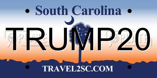 TRUMP20 South Carolina License Plate