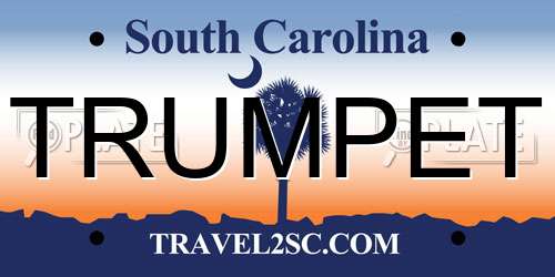 TRUMPET South Carolina License Plate