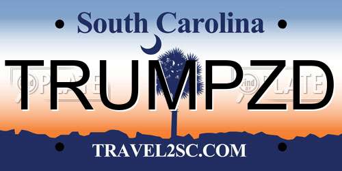 TRUMPZD South Carolina License Plate
