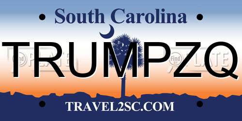 TRUMPZQ South Carolina License Plate