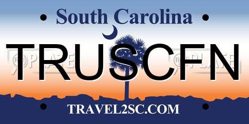 TRUSCFN South Carolina License Plate