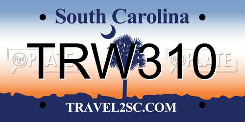 TRW310 South Carolina License Plate