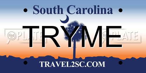 TRYME South Carolina License Plate