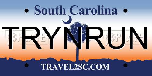 TRYNRUN South Carolina License Plate