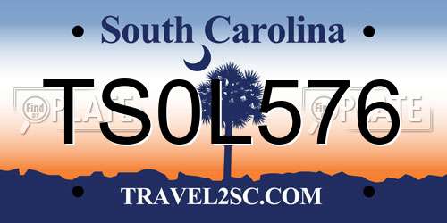 TS0L576 South Carolina License Plate