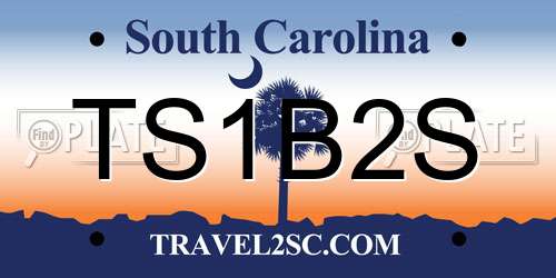 TS1B2S South Carolina License Plate