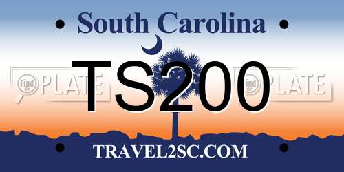 TS200 South Carolina License Plate