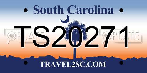 TS20271 South Carolina License Plate