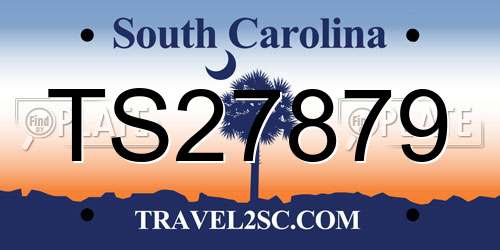 TS27879 South Carolina License Plate