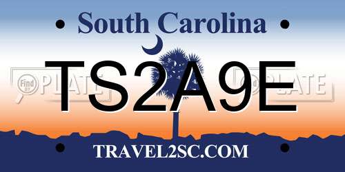 TS2A9E South Carolina License Plate
