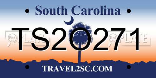 TS2O271 South Carolina License Plate