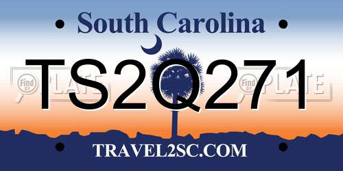 TS2Q271 South Carolina License Plate