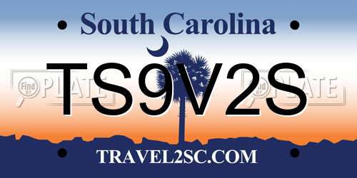 TS9V2S South Carolina License Plate