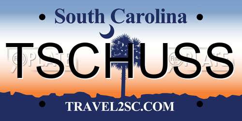 TSCHUSS South Carolina License Plate